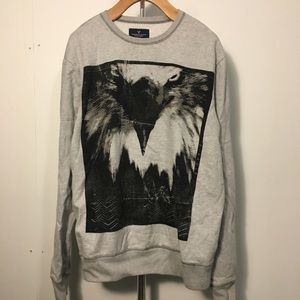 AEO Eagle Print Gray Sweatshirt